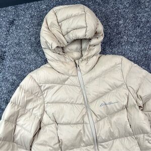 Eddie Bauer EB650 Womens Down Parka Hooded Packable Lightweight Puffer Jacket S